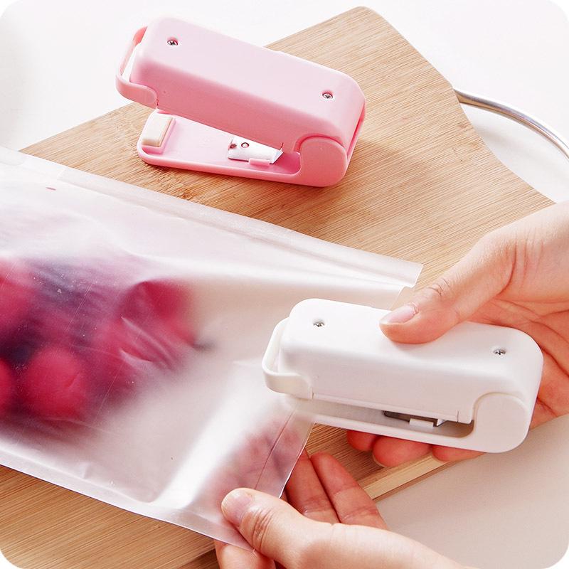 Compact Hand-Press Heat Sealer for Food Packaging