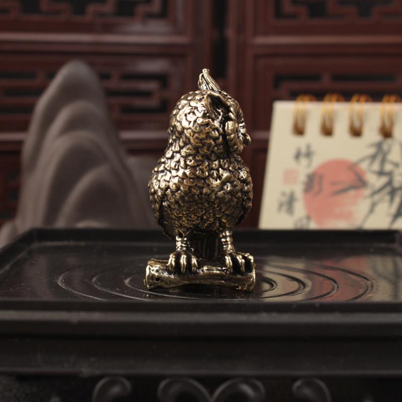 Vintage Metal Owl Figurines Ornament Intricate Design Exquisite Craft Various Styles Home Office Decoration