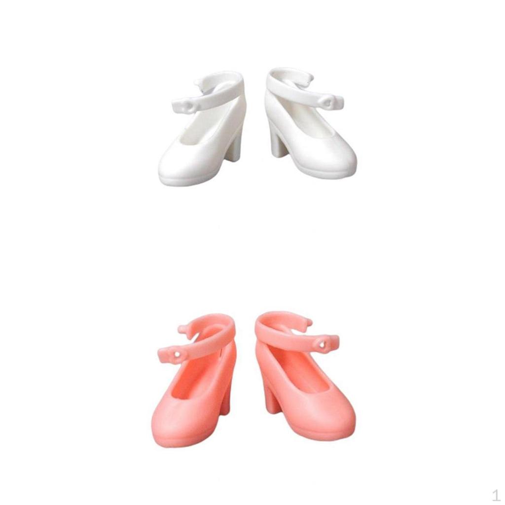 Buy 2 Pair of 1/6 Girl Dolls Plastic High Heel Shoes for Blythe Dress