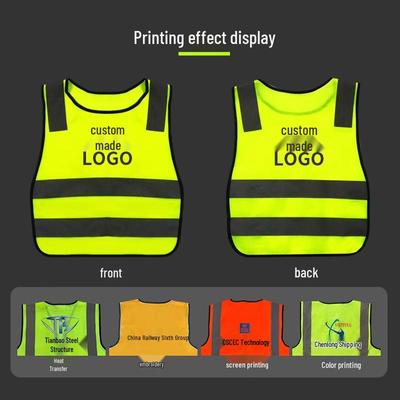 Fluorescencinė geltona atspindinti saugos liemenė darželiui ir pradinių klasių mokiniams