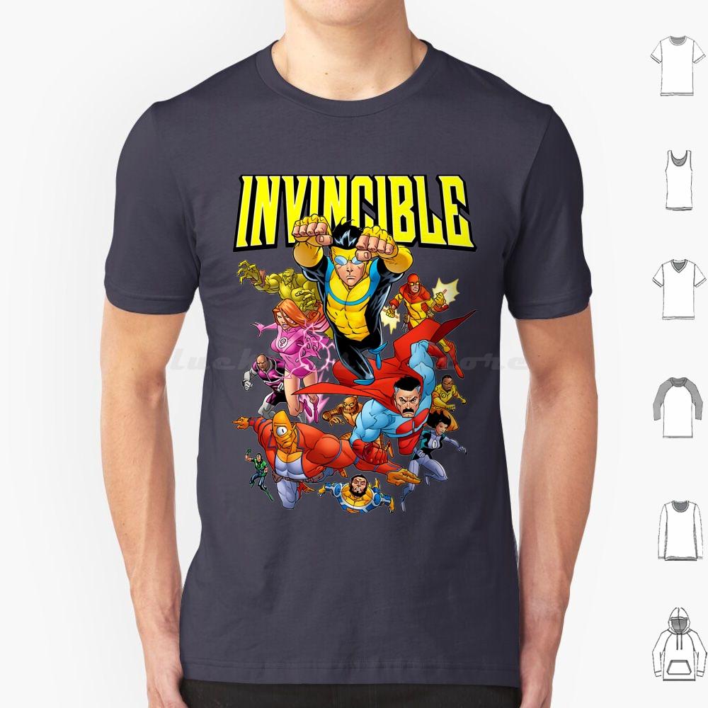 Invincible Invincible Cartoon T Shirt Cotton Men Women DIY Print Invincible Comics Anime Manga Invincible Comic Superhero Omni