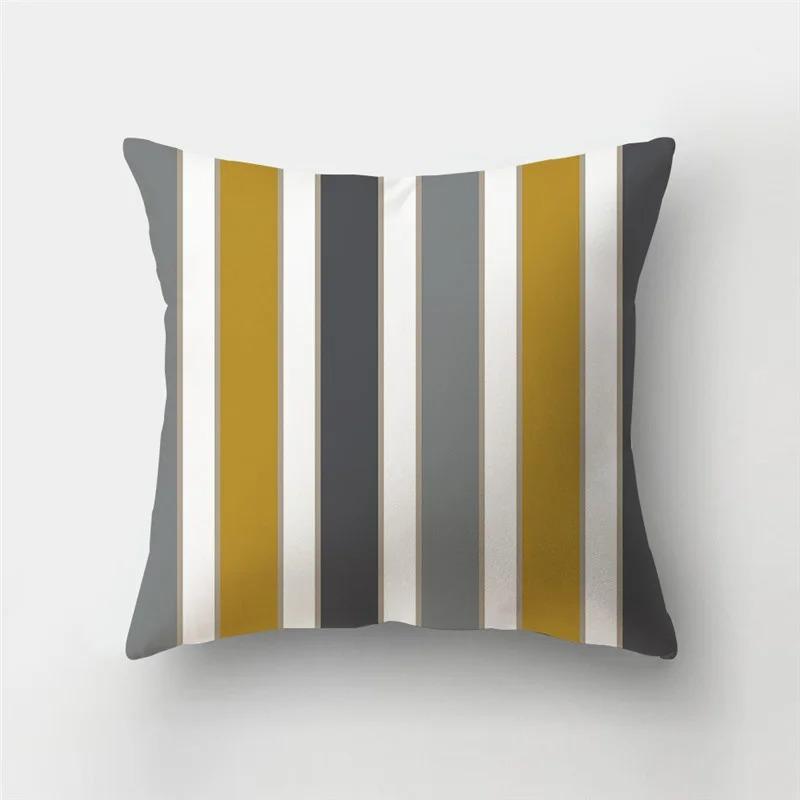 45x45cm Wooden Background Square Line Pattern Cushion Cover Home Living Room Sofa Bedroom Home Decoration Car Cushion Cover