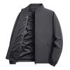 2025 Autumn Men's Fashion Stand Collar Nylon Jacket - Comfortable, Lightweight Casual Wear for Middle-aged and Elderly