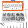 660/500Pcs Cylindrical Head Hexagonal Screw Female Flat Elastic Pad Combination Set M3 Hexagonal Screw