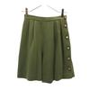 FOXEY Made In Japan 100% Wool Shorts 40 Khaki Women Used