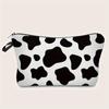 1pc Cow Zebra Pattern Printed Makeup Bag Women Girls Handhold Bag Portable Travel Cosmetic Storage Bag