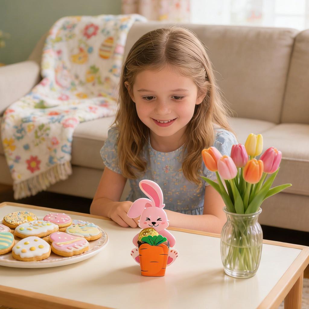 10pc Carrot Greeting Cards, Candy Bags, Easter Party Souvenirs, School Classroom Gift Exchange