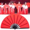 Ventaglio Pieghevole Rosso Kung Fu Tai Chi Ventaglio Classico Monocolore per Danza e Performance Ventaglio in Osso di Plastica Stile Cinese per Esercizi Mattutini