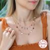 Sterling Necklaces Color Diamond Rainbow Pendant Pendant Necklace Female Choker Necklaces For Women Fine Jewelry Collar PlataTrendy Necklaces