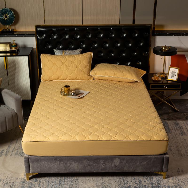 Home Elastic Skirt Fitted Sheet Set Ruffle Skirt Quilt Elastic Fitted Single Double Bedspread On The Bed Sheet