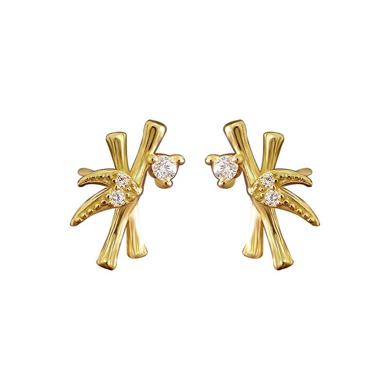 

Новые бамбуковые серьги в китайском стиле, инкрустированные бриллиантами, а также женские серьги в национальном стиле и в национальном тренде, легкие роскошные серьги