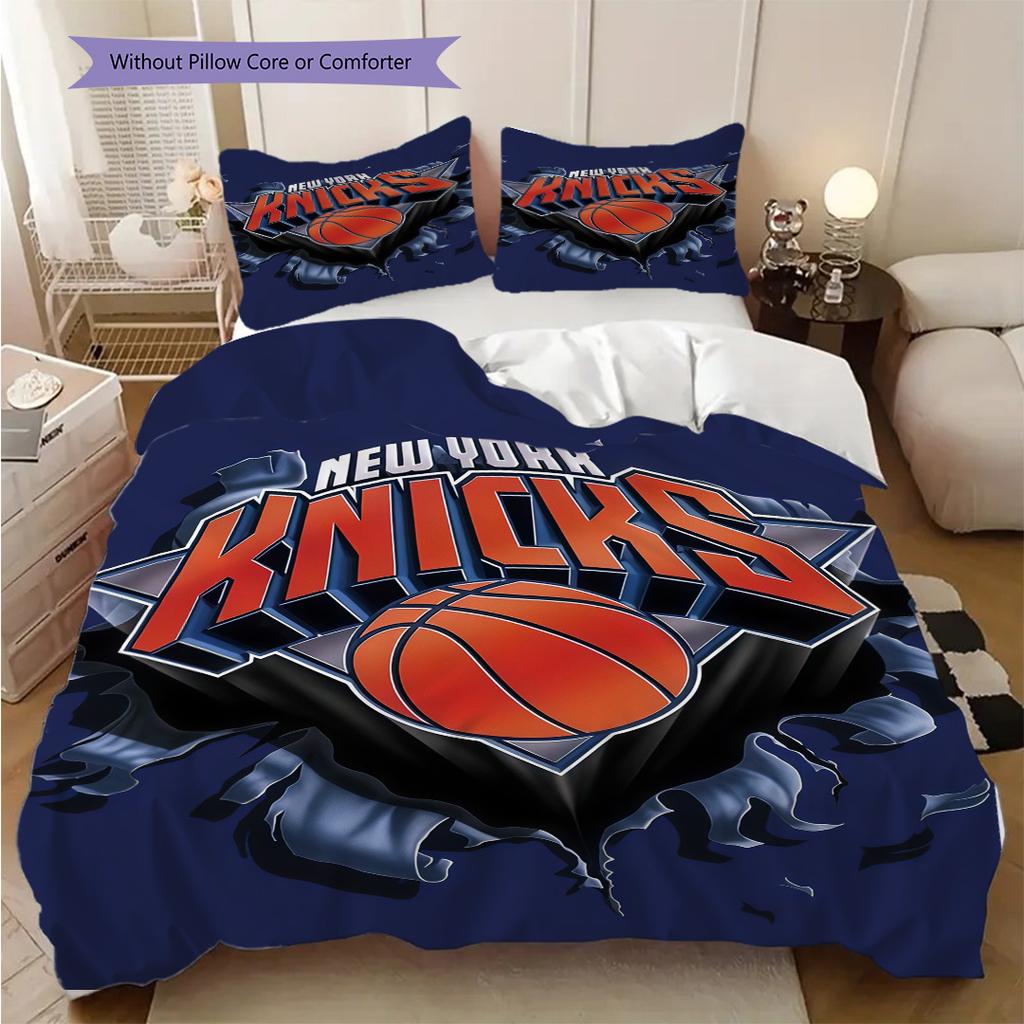 Biancheria da letto Passion Court New York Knicks(1 * copripiumino + 2 * federa, senza nucleo)Copripiumino e federa regalo di Natale compleanno