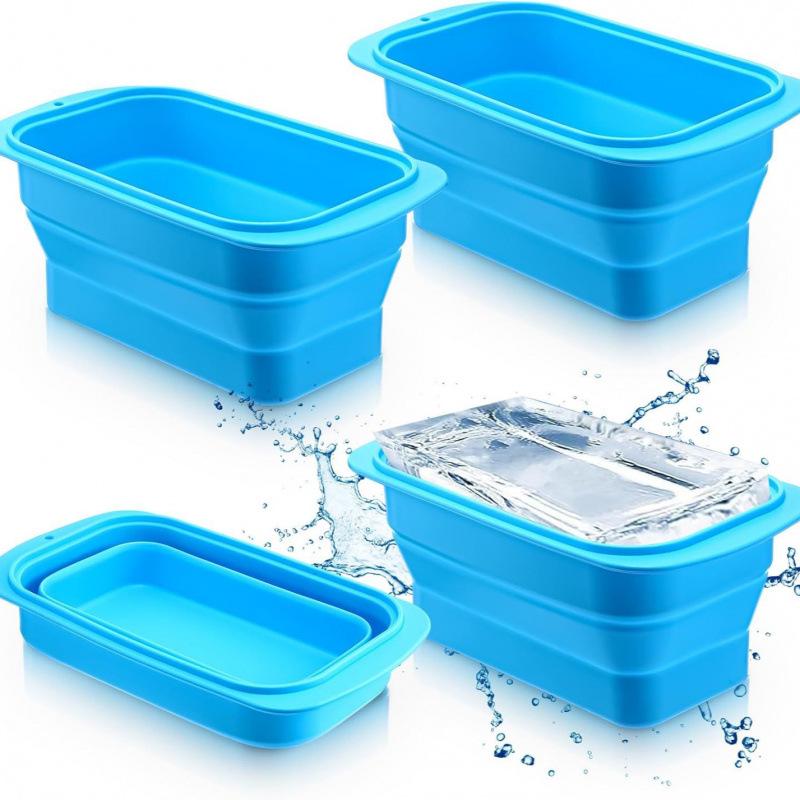Extra Large Foldable Silicone Ice Cube Mold - 8 lb Capacity