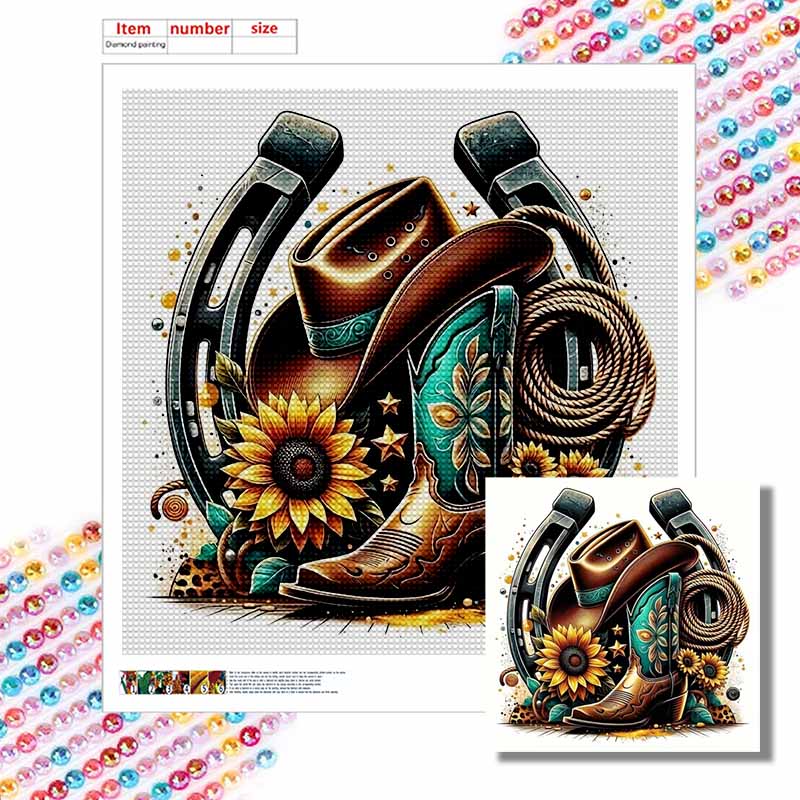 New Arrival 5D DIY Full Circle Diamond Painting "Mechanical Cowboy Gear" Embroidery Cross Stitch Home Decor Gift