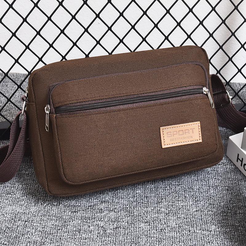 Men's Canvas Waist Bag - Durable Outdoor Sports Pack with High Capacity (Multifunctional Phone Purse for Running/Hiking)