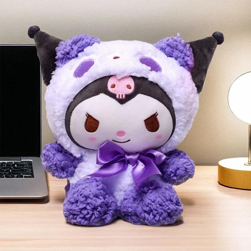 Sanrio Plysj Kawaii Sanrio Kuromi My Melody Cinnamoroll Plysjleker Dukke Pute Anime Tegneserie Barn Gaver Romdekorasjon Dukker