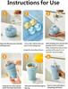 Portable Folding Ice Ball Cup 2 in 1 Silicone Ice Ball Maker Cup with Leak-resistant Lid & Straw for Travel Camping Cocktails