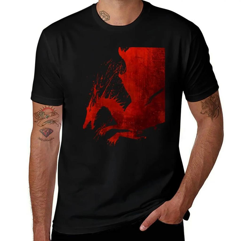 Dragon Age Origins Blood Dragon V2 TShirt Oversized Summer 2025 Aesthetic Clothing Outfits for Men 2025 New Model
