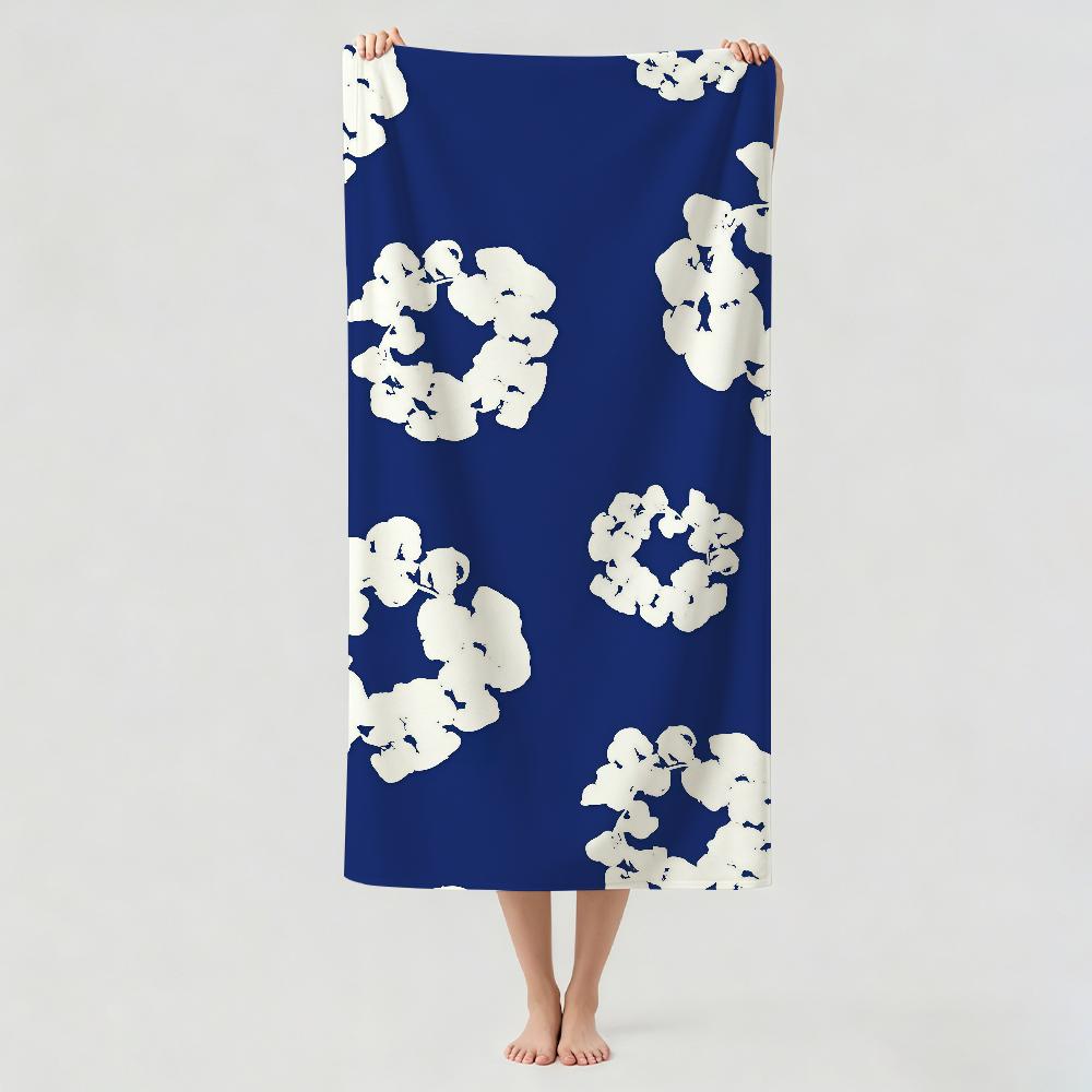 Print D-Denim T-Tear Towel Drying Bath Towel Applicable To Light Swimming Camping Yoga Beach Out