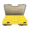 Versatile Plastic Toolbox Double-Sided Fishing Tackle Storage Box with Movable Compartment, Easy Access Bait & Tool Organizer
