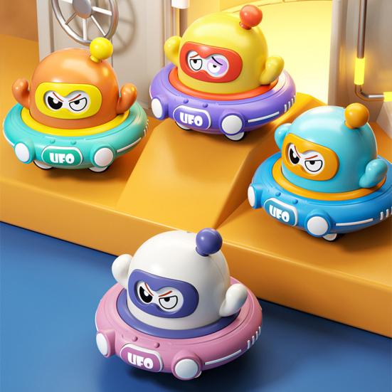 Back UFO Car Toy Inertial Drive Children Cartoon Spaceship Toddlers