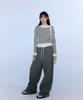 Peulleoti Cut-Line Wide Sweatpants (Khaki)