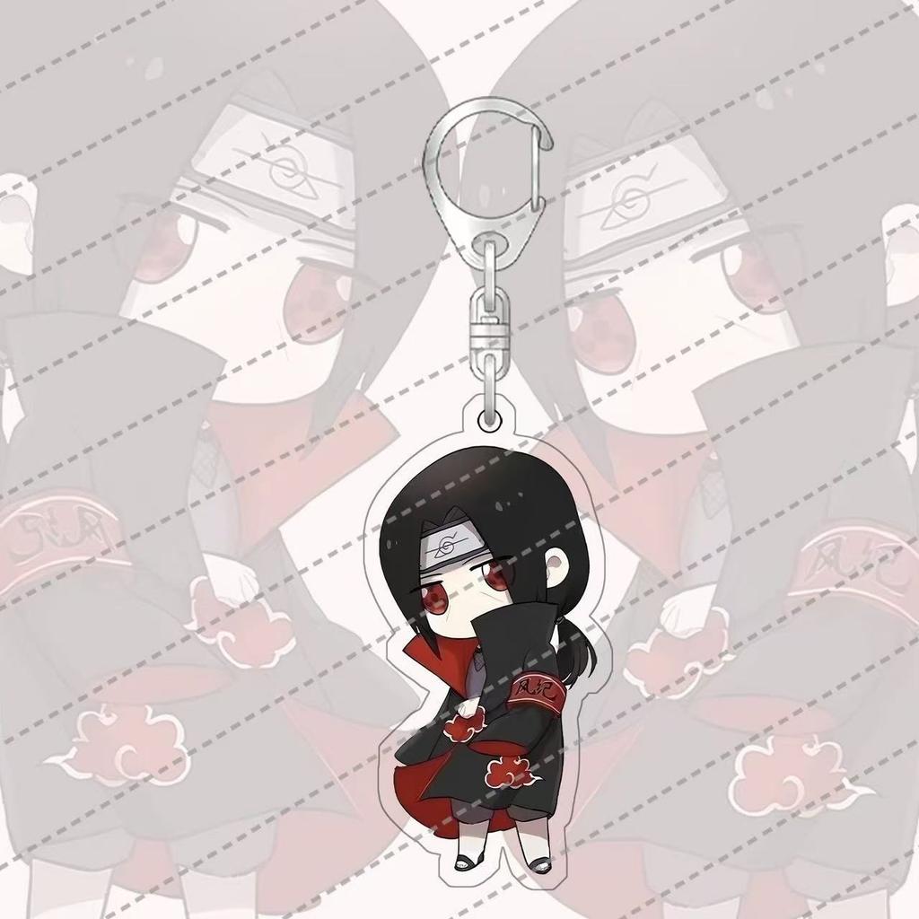 Anime Naruto Acrylic Keychain Accessaries Uzumaki Naruto Cartoon Keyring