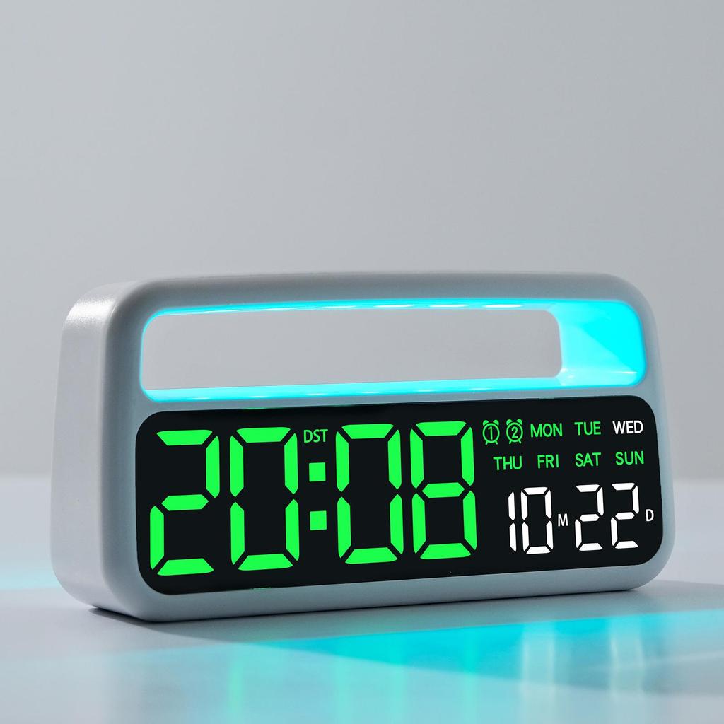 Atmosphere LED Alarm Clock Home Decor: Multifunctional Electronic Bedside Clock 5520
