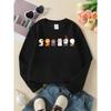 European Sizes Girls' Soft Crewneck Sweatshirt with Cute Cat Paws Pattern, Casual All-Match, Ideal Holiday Present