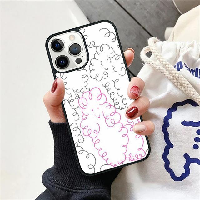 Poodles cartoon Girly Cute Coque Shell For iPhone 17 Air 15 16 14 13 12 Pro Max 11 Pro Max Plus Phone Case Cover