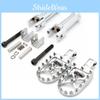 High-quality Rear Foot Pegs For Harley Davidson Flde Deluxe With Elegant Chrome And Bold Black Design