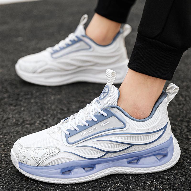 Men's Shoes Breathable 2025 Mesh Height Increasing Popcorn Dad Teenagers Running Casual Sports