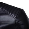Mens Slim Fit PU Leather Motorcycle Jacket With Multiple Zippers Winter Casual Wear