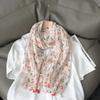 36 Designs Floral Print Voile Tassel Viscose Shawl Scarf Soft Thin Wrap Pashmina Headband Bufandas Muslim Hijab Sjaal 180*90Cm