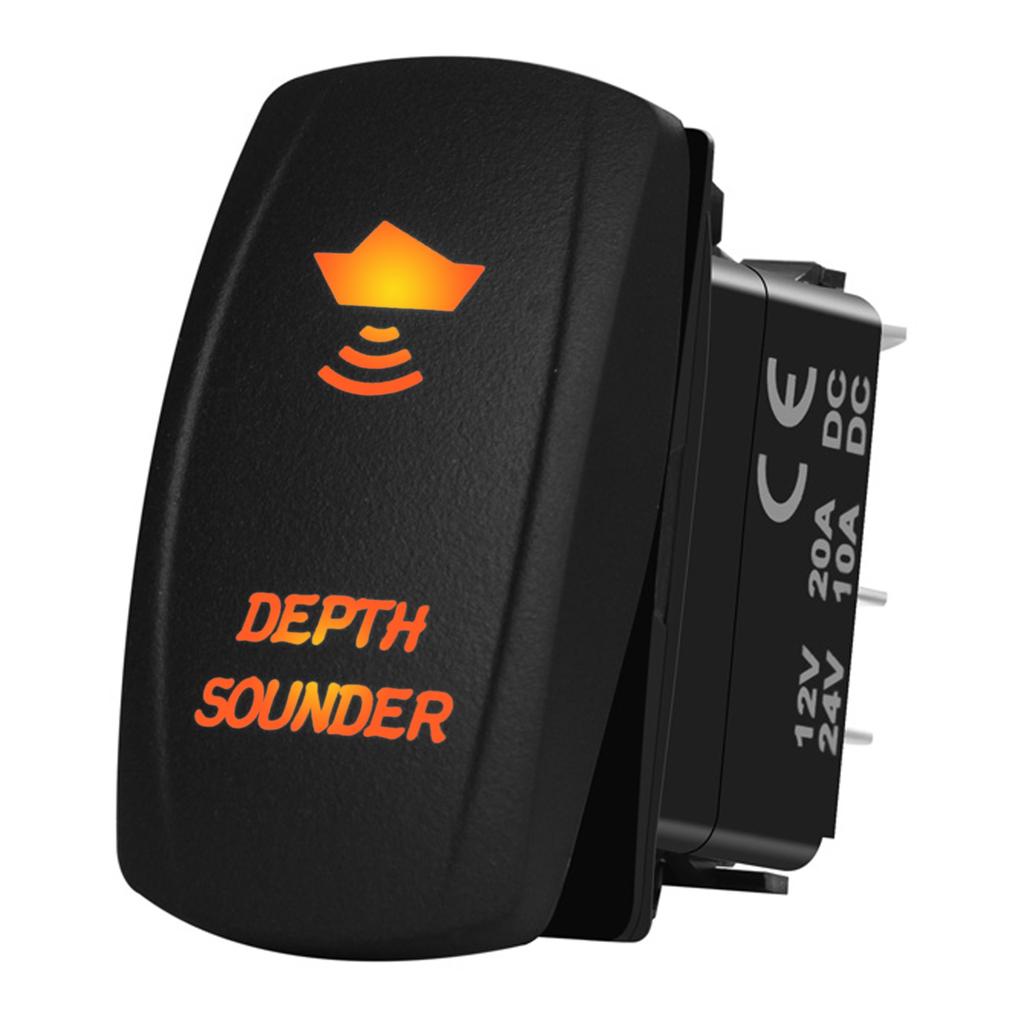 12V/24V Waterproof Backlit Marine Rocker Switch For Yacht Fishing Boat Sailboat Cruiser Navigation Anchor Lighting Fuel System Battery Switches5