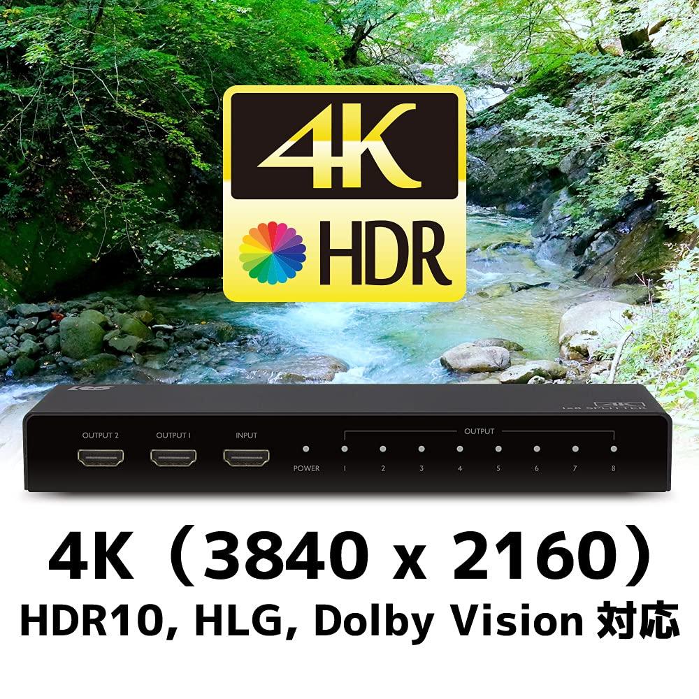 4K60Hz kompatibler 1 Eingang 8 Ausgänge HDMI-Verteiler RS-HDSP8P-4K