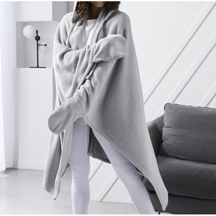 Plaids - PROMO LINGE - Polaire - Polyester - 165x115cm - acier