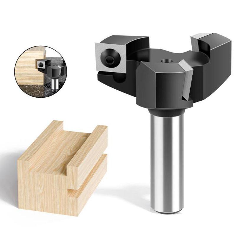 

12 мм 1/2-дюймовый хвостовик 3 зуба Т-образная фреза фрезерная линейка пазовая фреза режущая ручка для дерева столярные работы 12mm shank чёрный