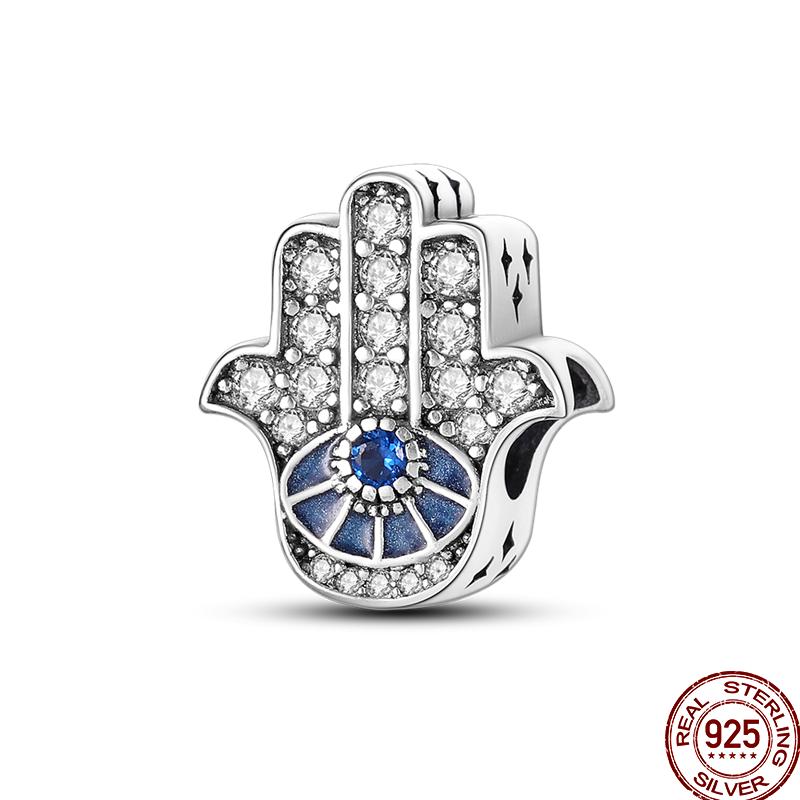 Copper Cross Bible Dove Holy Blessing Demon Eye Shiny Charm Bead Fit Pan Original Bracelet Diy Exquisite