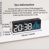 USB Powered Digital Alarm Clock TEMP Date Week Dual Alarm Timing Countdown Snooze Table Clock Auto Dimmable 12/24H DST LED Clock