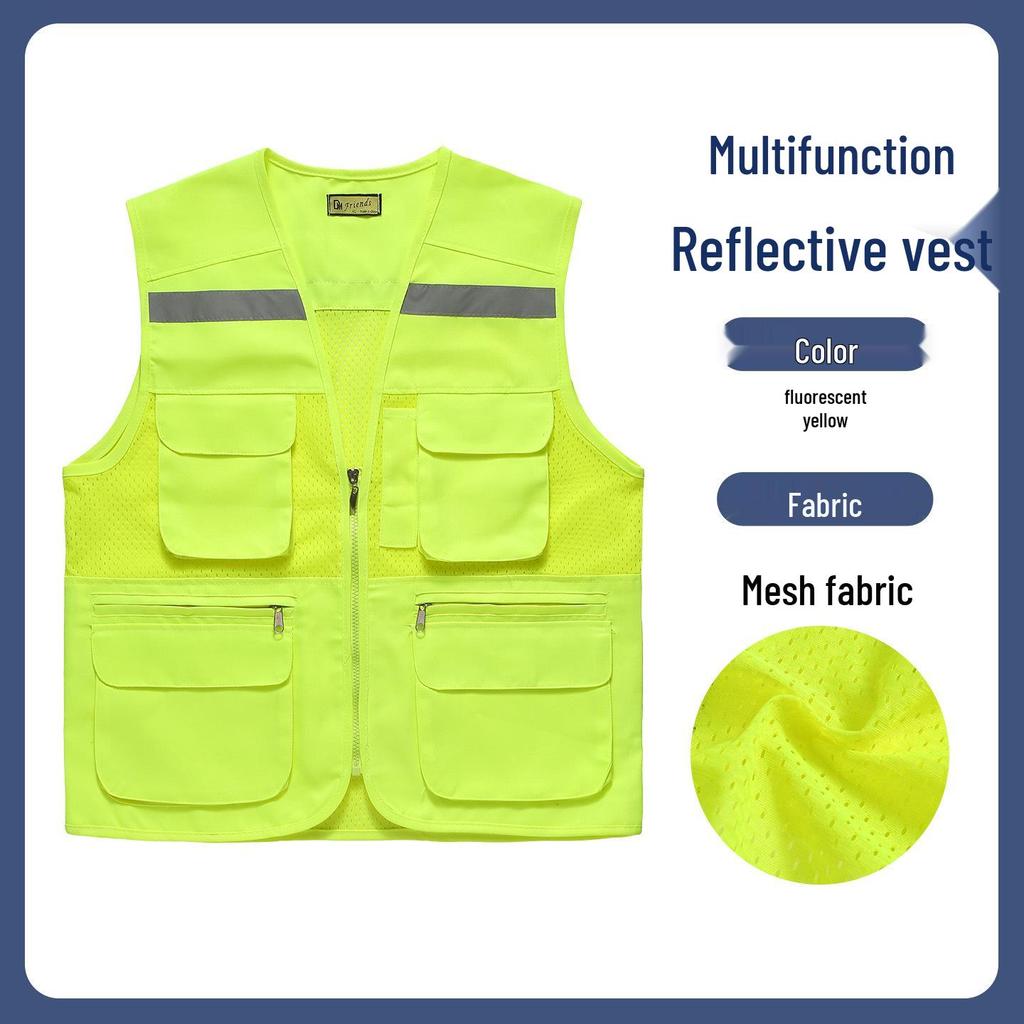 Reflective Mesh Breathable Safety Workwear for Food Delivery and Designated Drivers