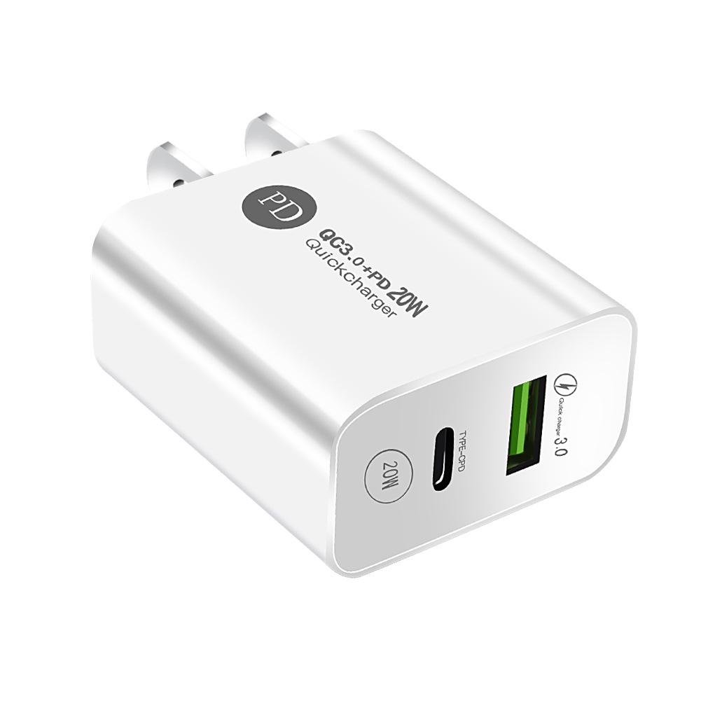 

PD12W 5V2.4A USB+Type-C Mobile Charger with European/American Adapter