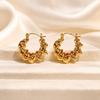 Elegant Gold Twist Stainless Steel Stud Earrings
