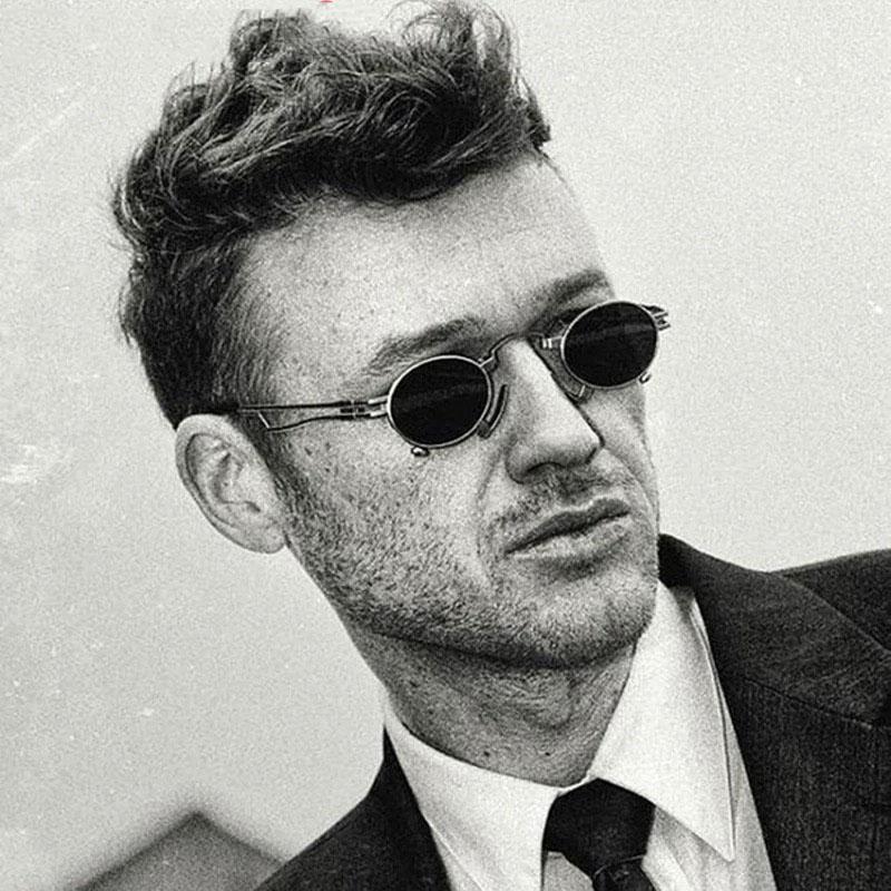 Steampunk Vintage Metal Round Sunglasses Women For Men Luxury Brand Designer Punk Shades Popular Hip Hop Small Frame Sun Glasses