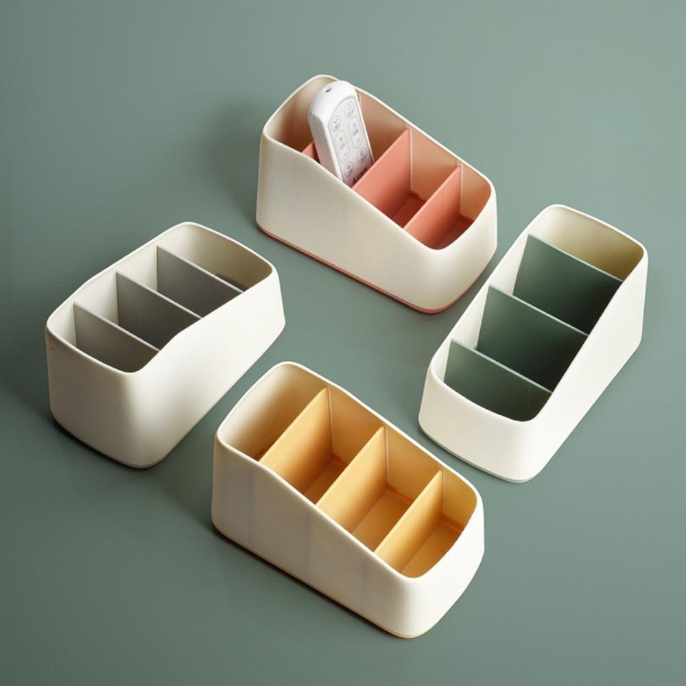 Multifunctional 4 Slot Remote Control Holder Multiple Colors Desktop Storage Box Organizer For TV Remote Stationery Home Hotel