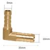 4 6 8 10 12 14 16 19 mm Schlauchstutzen 90 Grad Winkel Reduzierstück Messing Schlauchanschlussstück Verbinder Haus Garten Wasser Luft Öl