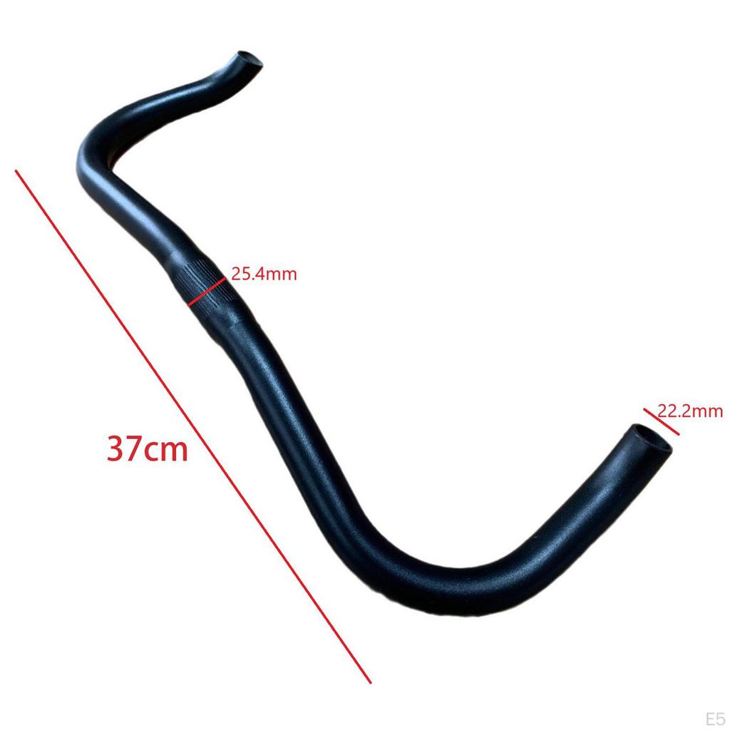 Bullhorn Replacement Handlebar for Long Distance Cycling, Black, Clamp Diameter: 25.4mm