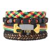 Unisex Handmade Woven Leather Bracelet - European and American Style Jewelry