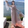 French Pure Desire Seaside Vacation Neck Dress Fairy Super Fairy Summer Temperament High-end Beach Skirt