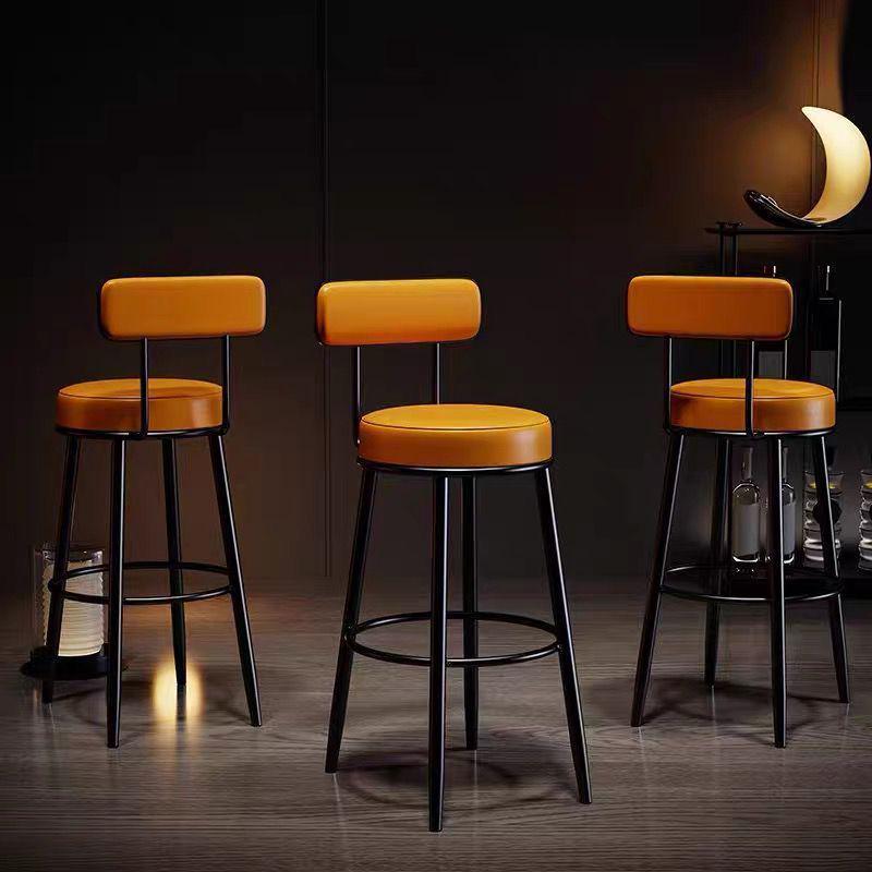 Nordic Modern High Backrest Bar Stool for Home & Coffee Shop